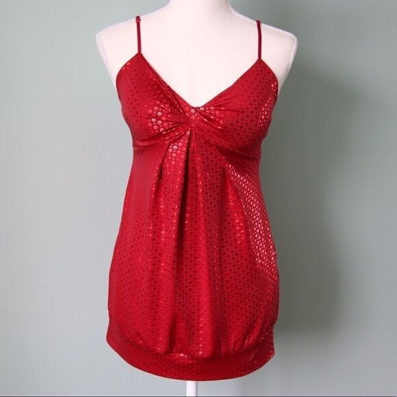 Warehouse One Faux Sequin Top Size Extra Small - Picture 2 of 5